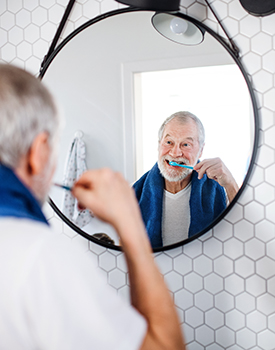 Man brushing his teeth