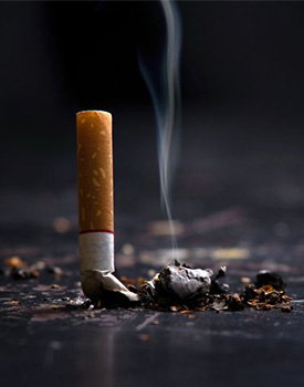 Extinguished cigarette